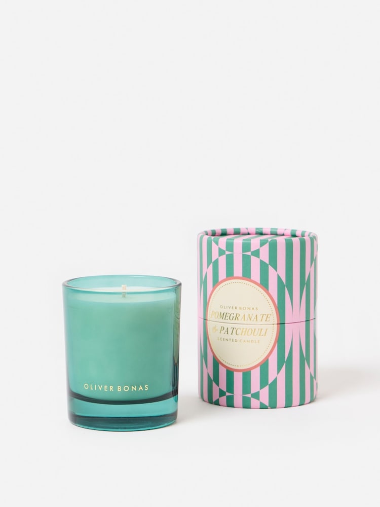 Oliver Bonas Green Raya Pomegranante & Patchouli Candles - Image 2 of 4 Oliver Bonas Green Raya Pomegranante & Patchouli Candles - Image 2 of 4