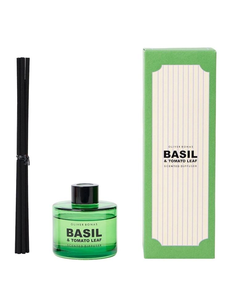 Oliver Bonas Green Firma Basil & Tomato Leaf Reed Diffuser - Image 4 of 4 Oliver Bonas Green Firma Basil & Tomato Leaf Reed Diffuser - Image 4 of 4