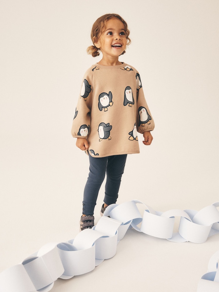 Neutral Sweatshirt and Leggings Set (3mths-7yrs) - Image 1 of 9