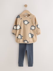 Neutral Sweatshirt and Leggings Set (3mths-7yrs) - Image 5 of 9