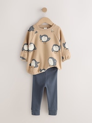 Neutral Sweatshirt and Leggings Set (3mths-7yrs) - Image 6 of 9