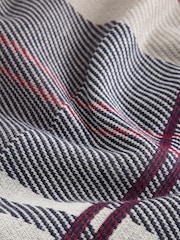 Cream/Red Heritage Check Cotton Regular Fit Polo Shirt - Image 8 of 8