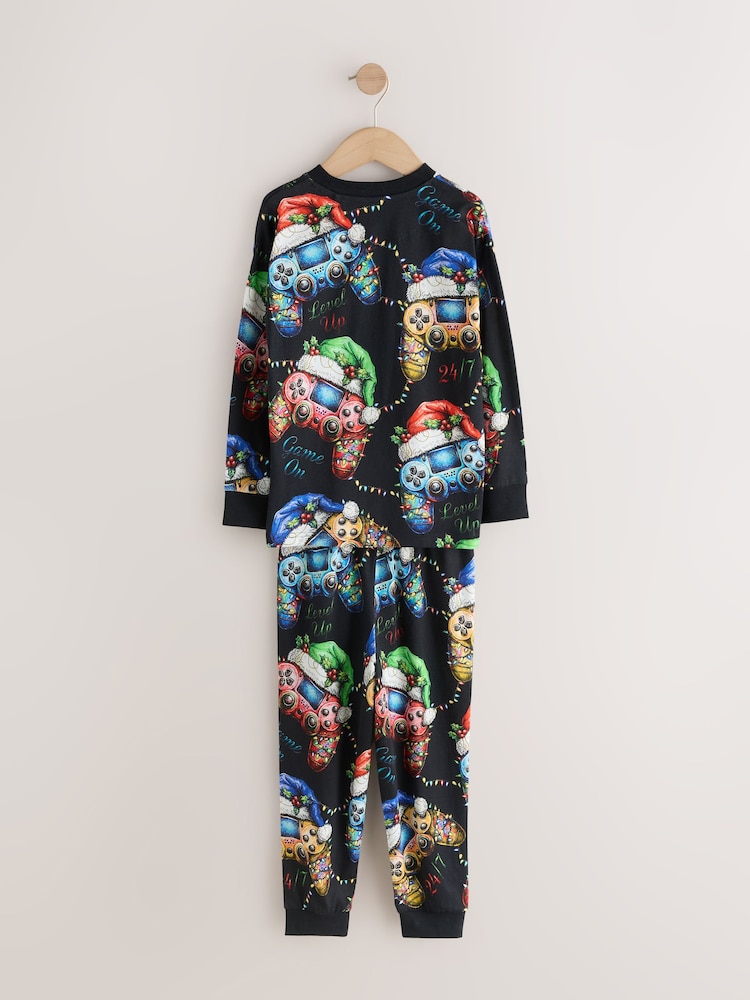 Black Novelty Gamer - Christmas Pyjamas Set (3-16yrs) - Imagem 2 de 4 Black Novelty Gamer - Christmas Pyjamas Set (3-16yrs) - Imagem 2 de 4