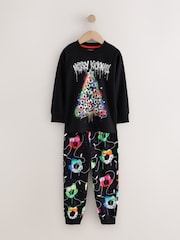 Futebol multicolorido preto - Christmas Pyjamas Set (3-16yrs) - Imagem 1 de 4