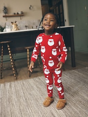 Red All Over Santa Christmas Pyjamas (9mths-12yrs) - Image 1 of 3