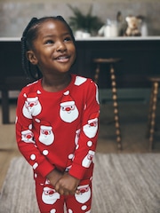 Red All Over Santa Christmas Pyjamas (9mths-12yrs) - Image 2 of 3