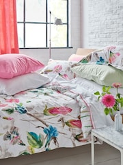 Designers Guild Set of 2 Fuchsia Pink Japanese Magnolia 200 Thread Count Pillows - Image 4 of 8