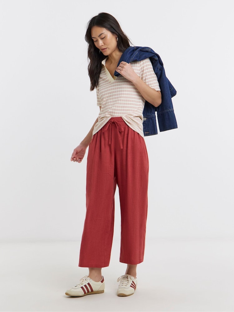 Portocaliu - Fustă pantaloni Jd Williams din amestec cu in cu croi larg - Imaginea 1 din 4