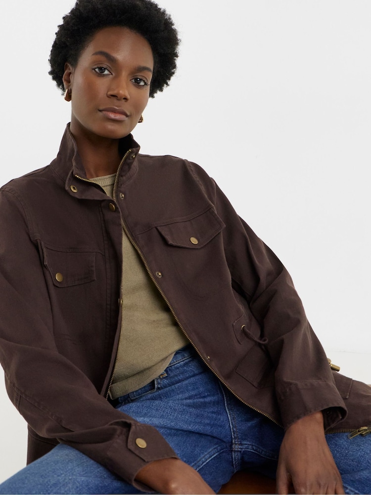 JD Williams Brown Stretch Utility Jacket - Image 1 of 4 JD Williams Brown Stretch Utility Jacket - Image 1 of 4