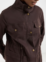 JD Williams Brown Stretch Utility Jacket - Image 3 of 4