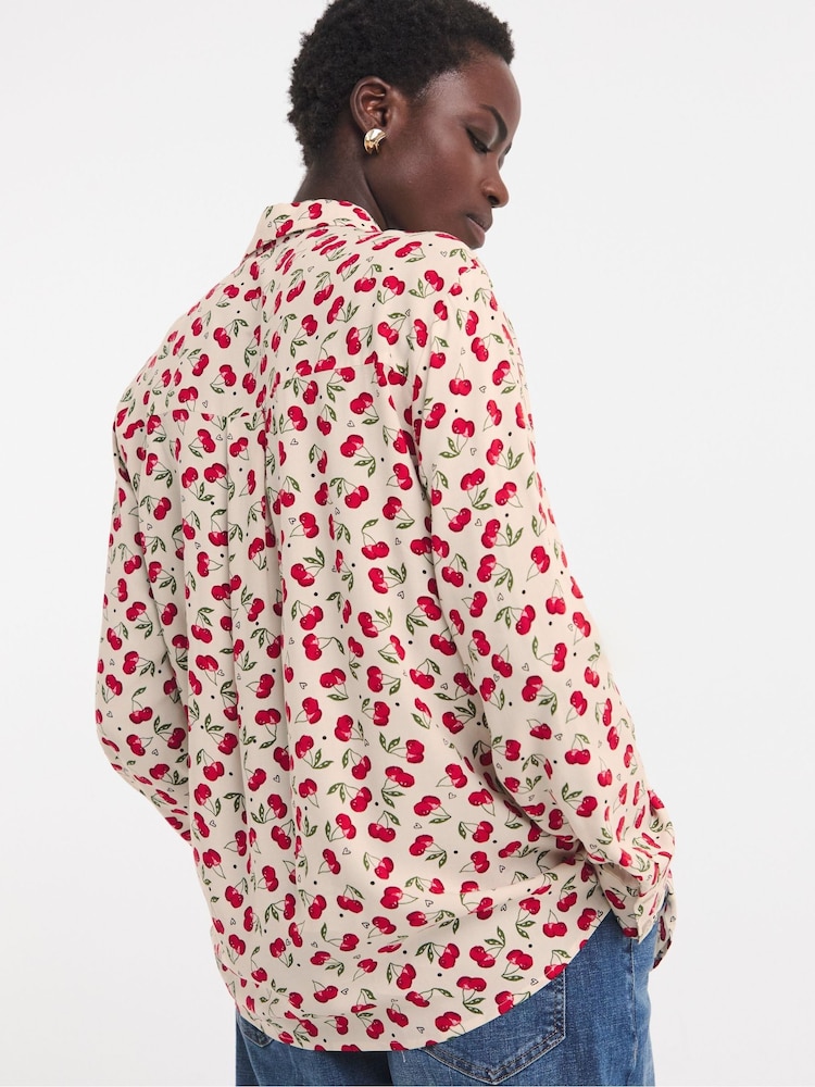 JD Williams Cream Printed Shirt - Image 2 of 4