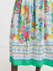 JD Williams White Linen Mix A Line Midi Skirt - Image 4 of 4