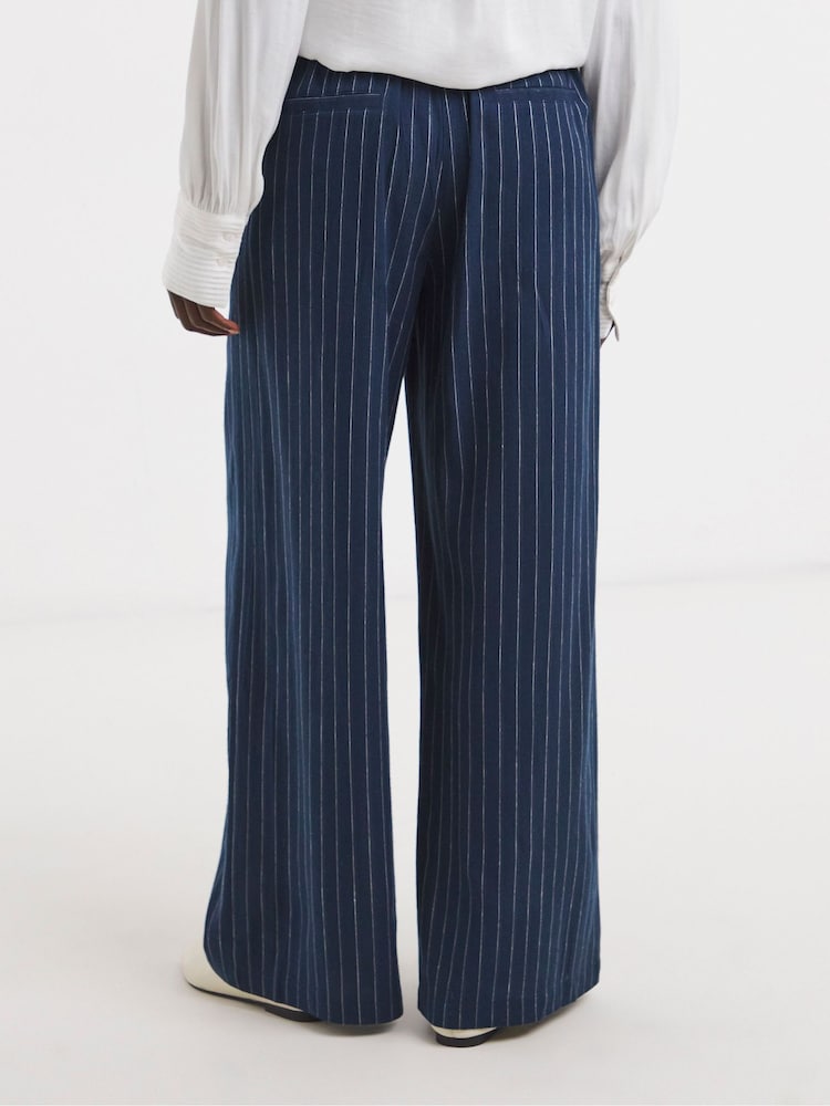 JD Williams Stripe Linen Mix Trousers - Bild 2 von 4