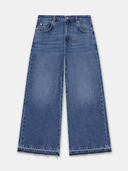 Mint Velvet Blue Hem Detail Wide Leg Jeans - Image 6 of 7