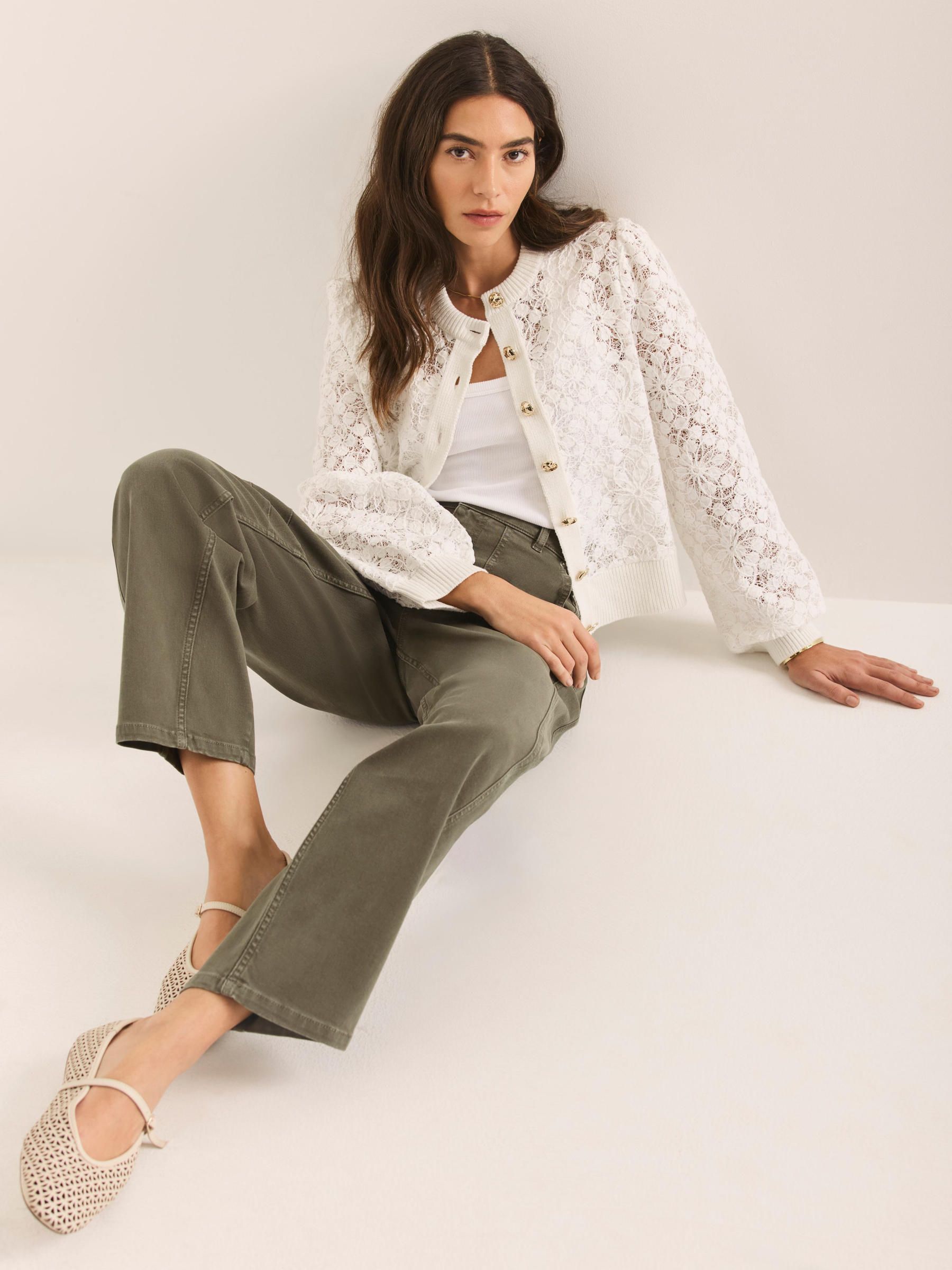 Buy Mint Velvet Cream Lace Cotton Blend Jacket from the Next UK