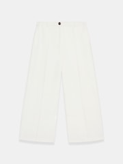 Mint Velvet White Pleated Wide Leg Trousers - Image 7 of 8