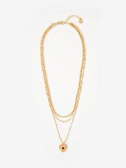 Mint Velvet Gold Tone Layered Heart Necklace - Image 1 of 4