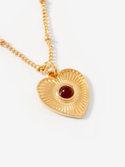 Mint Velvet Gold Tone Layered Heart Necklace - Image 2 of 4