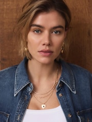 Mint Velvet Gold Tone Layered Heart Necklace - Image 4 of 4