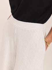 Mint Velvet Natural Pinstripe Wide Trousers - Image 5 of 7