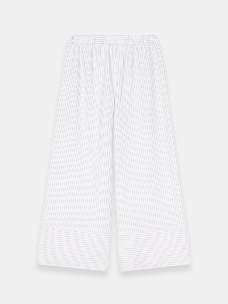 Mint Velvet Natural Pinstripe Wide Trousers - Image 7 of 7
