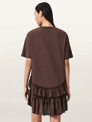 AllSaints Brown Feyre Dress - Image 4 of 6