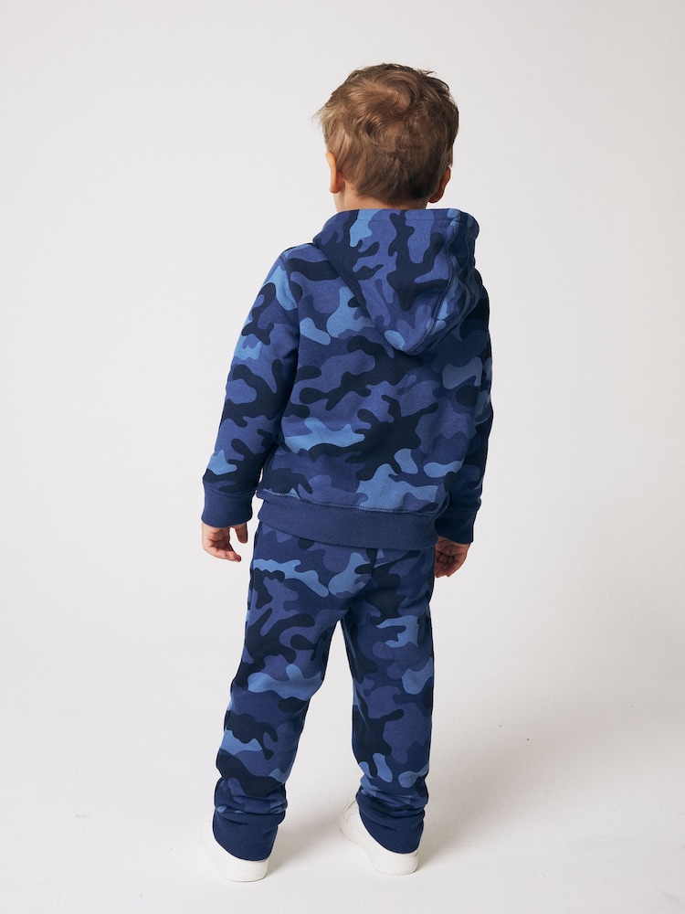 Gap Blue camo Logo Pull On Fleece-Lined Joggers (0mths-5yrs) - Image 2 of 5