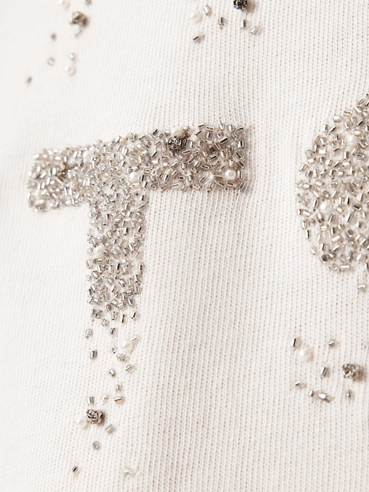 AllSaints White Stacks Amelie T-Shirt - Image 6 of 6