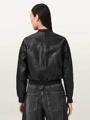 AllSaints Black Repurpose Bomber Jacket - Image 2 of 6