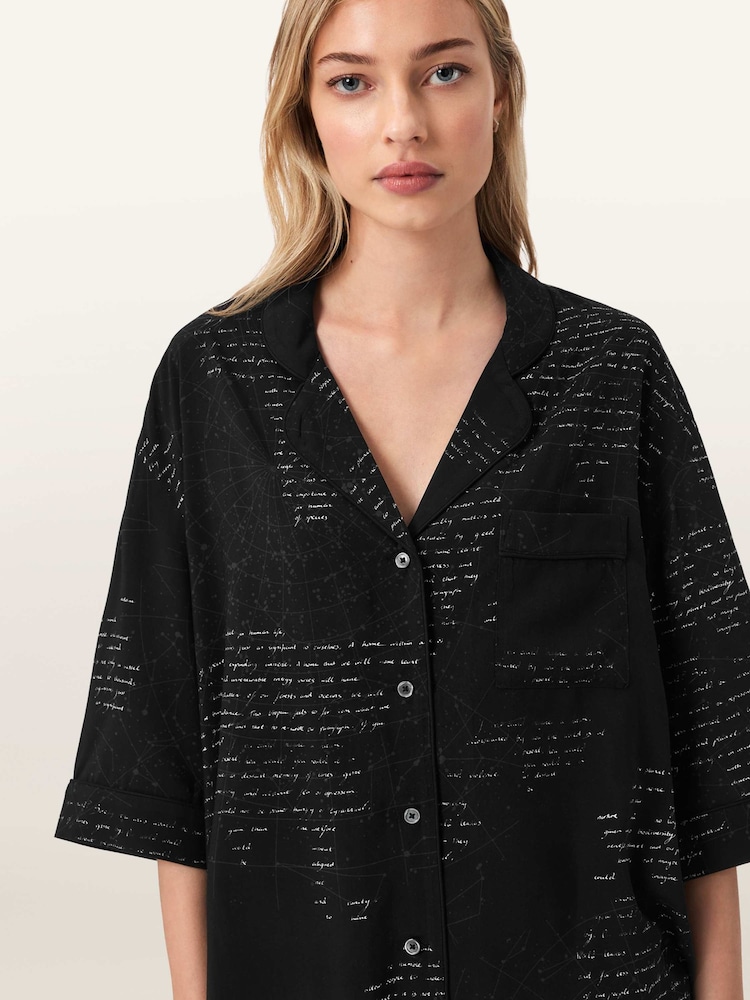 Negro - AllSaints Clem Pyjamas Set - Imagen 1 de 6