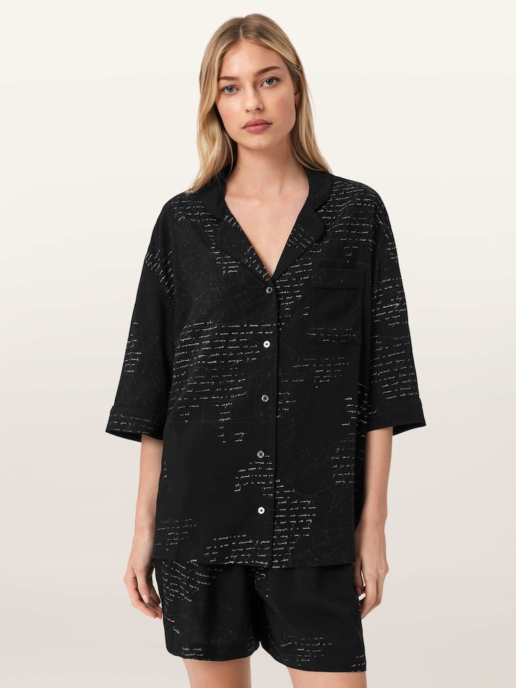 Negro - AllSaints Clem Pyjamas Set - Imagen 2 de 6
