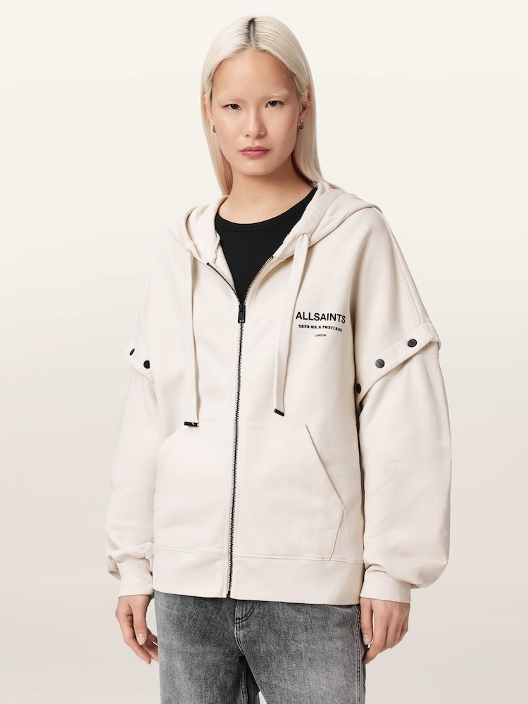 AllSaints White Dreamer Amphia Hoodie - Image 2 of 7 AllSaints White Dreamer Amphia Hoodie - Image 2 of 7