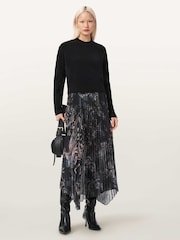 AllSaints Black Donatella Dress - Image 3 of 7