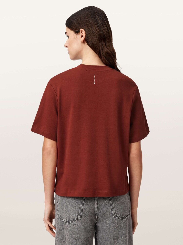AllSaints Red Lisa T-Shirt - Image 2 of 7 AllSaints Red Lisa T-Shirt - Image 2 of 7