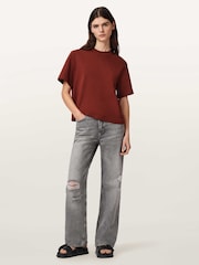 AllSaints Red Lisa T-Shirt - Image 4 of 7