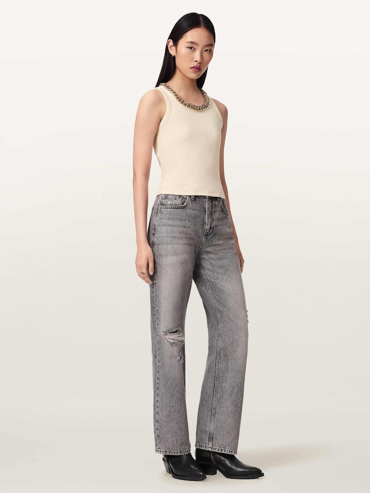 AllSaints Off White Lucy Tank - Image 2 of 6