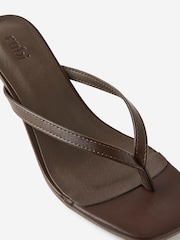 Cotton On Brown Eve Flip Flop Kitten Heels - Image 4 of 4