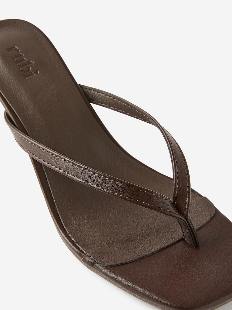 Cotton On Brown Eve Flip Flop Kitten Heels - Image 4 of 4 Cotton On Brown Eve Flip Flop Kitten Heels - Image 4 of 4