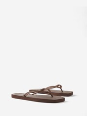 Cotton On Brown Square Toe Flip Flops - Image 2 of 4