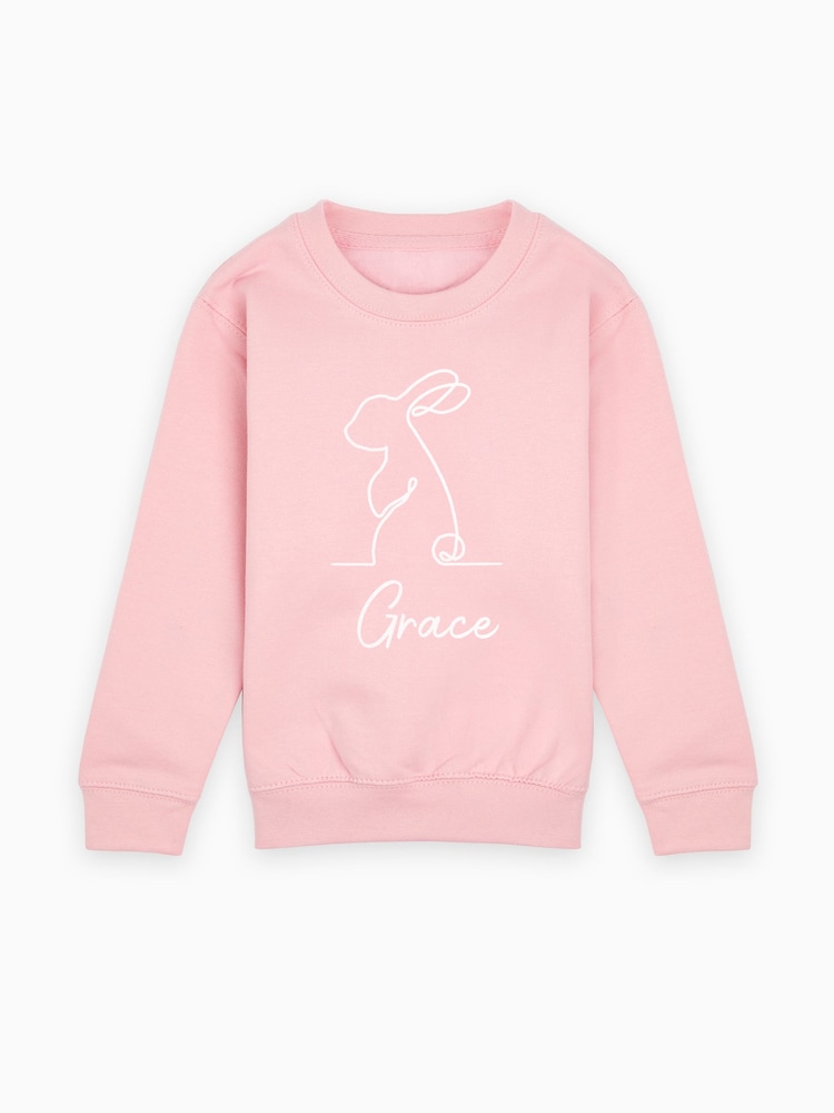 Personalised Easter Bunny Outline Sweatshirt by Dollymix - Image 1 of 4