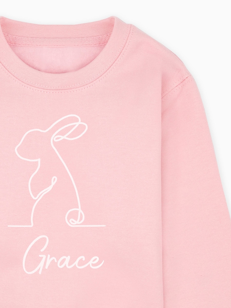 Personalised Easter Bunny Outline Sweatshirt by Dollymix - Image 2 of 4