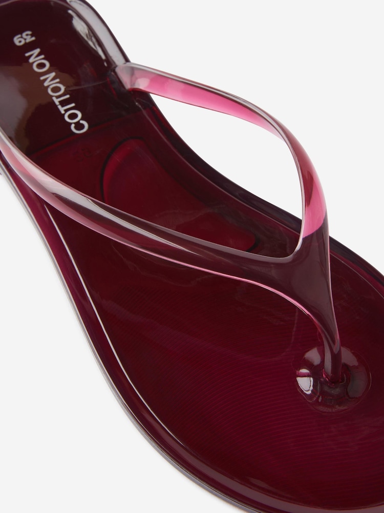 紅色 - Cotton On Blake Jelly Flip Flops - 圖片 4/4