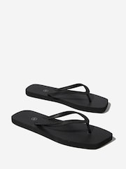 Cotton On Black Square Toe Flip Flops - Image 2 of 3