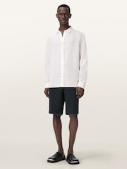 AllSaints White Loom Long Sleeve Shirt - Image 2 of 6