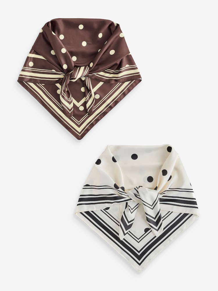 Cotton On Brown Knot Your Everyday Scarfs 2 Pack - Image 1 of 3