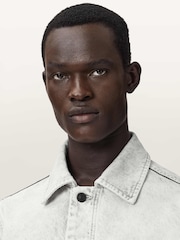 AllSaints Grey Mukesh Denim Shacket - Image 5 of 7