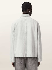 AllSaints Grey Mukesh Denim Shacket - Image 6 of 7