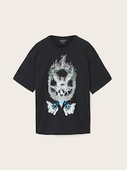 AllSaints Black Palm Ripper Crew T-Shirt - Image 6 of 6