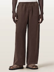 AllSaints Brown Korten Trousers - Image 1 of 6