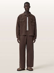 AllSaints Brown Korten Trousers - Image 2 of 6